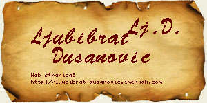 Ljubibrat Dušanović vizit kartica